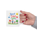 Best Dad 2026 Ever Ceramic Mug, Coffee Cup, Father’s Day gift for Dads From Kids, 11oz, 15oz - Encore2wo15oz
