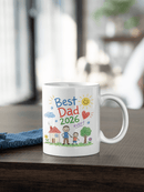 Best Dad 2026 Ever Ceramic Mug, Coffee Cup, Father’s Day gift for Dads From Kids, 11oz, 15oz - Encore2wo15oz
