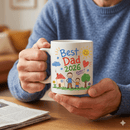 Best Dad 2026 Ever Ceramic Mug, Coffee Cup, Father’s Day gift for Dads From Kids, 11oz, 15oz - Encore2wo11oz