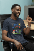 Best Dad 2026 Shirt, Fathers Day Shirt, Cute Dad Gift From Kids, Child Drawing Comfort Colors 1717 Tee - Encore2woNavyS
