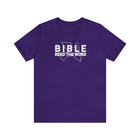 Bible Read the Word Unisex Short Sleeve Tee - Encore2woTeam PurpleS