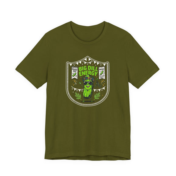 Big Dill Energy Pickle Fest Graphic Tee Funny Food Festival Shirt - Encore2woPinkS