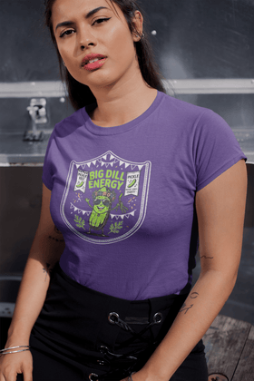 Big Dill Energy Pickle Fest Graphic Tee Funny Food Festival Shirt - Encore2woTeam PurpleS