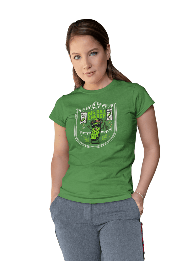 Big Dill Energy Pickle Fest Graphic Tee Funny Food Festival Shirt - Encore2woLeafS