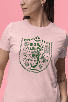 Big Dill Energy Pickle Fest Graphic Tee Funny Food Festival Shirt - Encore2woPinkS