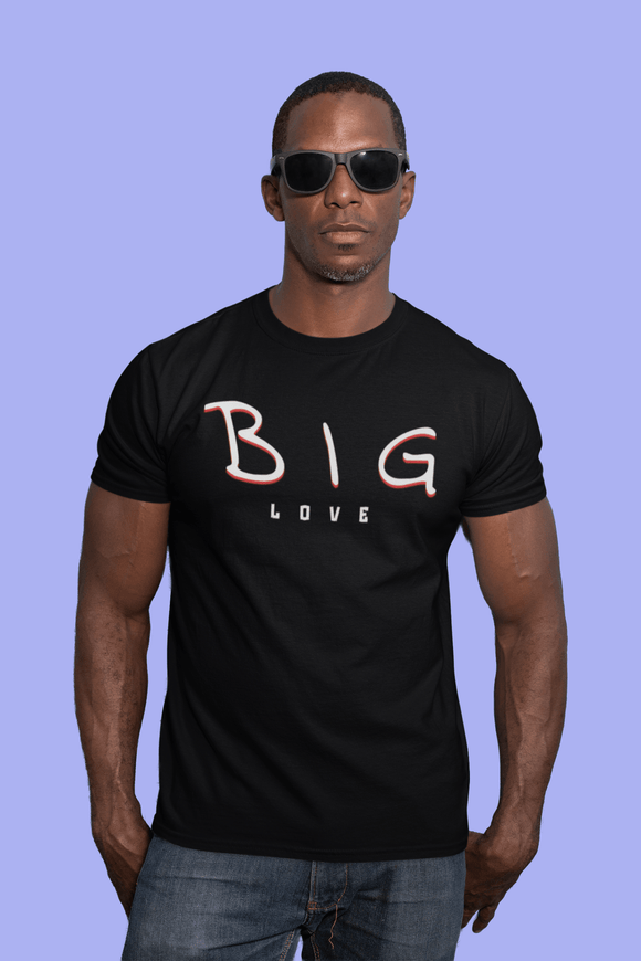 Big Love Minimalist Graphic Tee Unisex Inspirational Shirt - Encore2woBlackS