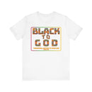 Black to God Faith T-Shirt - Kente Print with Hosea 12:6 - Encore2woWhiteS