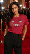 Blue Cat Eyes Face Comfort Colors T-Shirt for Cat Lovers - Encore2woCrimsonS