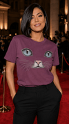 Blue Cat Eyes Face Comfort Colors T-Shirt for Cat Lovers - Encore2woBerryS