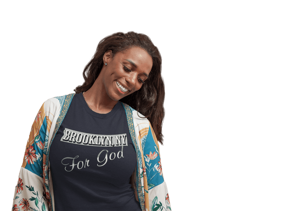 Brooklyn For God Unisex Jersey Tee Christian NYC Graphic Shirt - Encore2woRedS