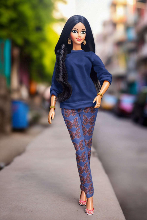 Butterflower Bliss Yoga Pants - Floral Butterfly Patterned Leggings high Waist Yoga Leggings - Encore2woXS