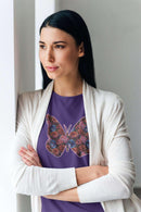 Butterflower Butterfly T-Shirt Beautiful Floral Tee - Encore2woWhiteS