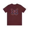 Butterflower Butterfly T-Shirt Beautiful Floral Tee - Encore2woMaroonS