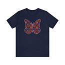 Butterflower Butterfly T-Shirt Beautiful Floral Tee - Encore2woNavyS