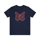 Butterflower Butterfly T-Shirt Beautiful Floral Tee - Encore2woNavyS
