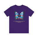 Butterfly T-Shirt - "Praised" Inspirational Design Proverbs 31:30 - Encore2woTeam PurpleS