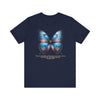 Butterfly T-Shirt with Proverbs 31:30 Inspirational Verse - Encore2woNavyS