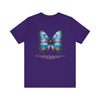 Butterfly T-Shirt with Proverbs 31:30 Inspirational Verse - Encore2woTeam PurpleS