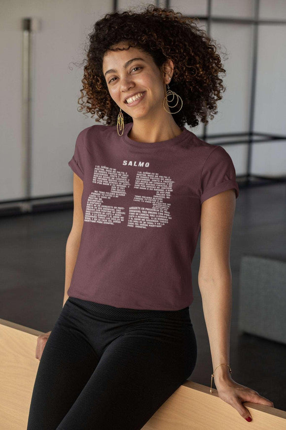 Camiseta Salmo 23 con Texto en Español - Encore2woTeam PurpleS