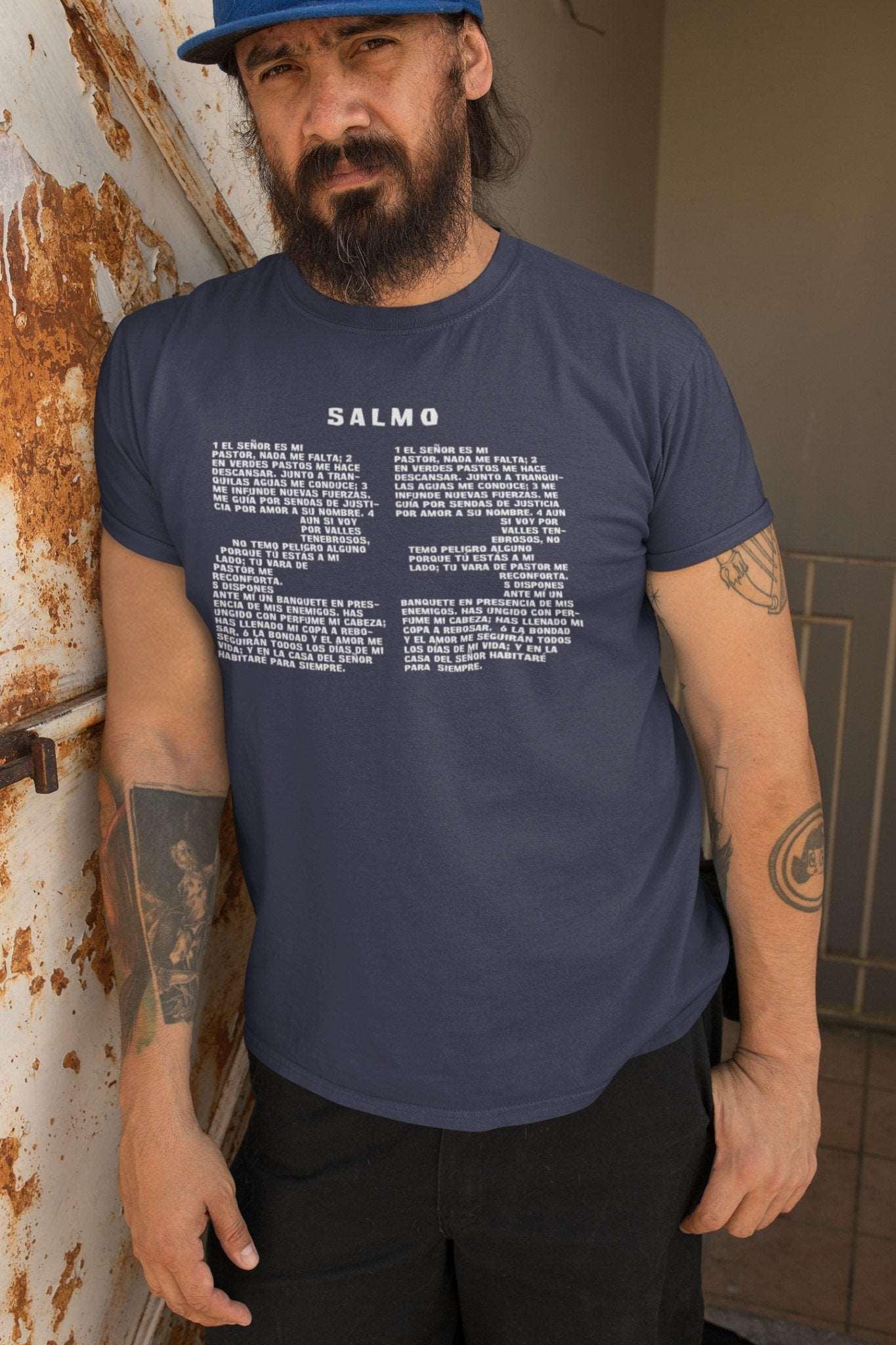 Camiseta Salmo 23 | Diseño Inspirado | Texto del Salmo 23 (Psalm23 Tee in Spanish) - Encore2woTeam PurpleS