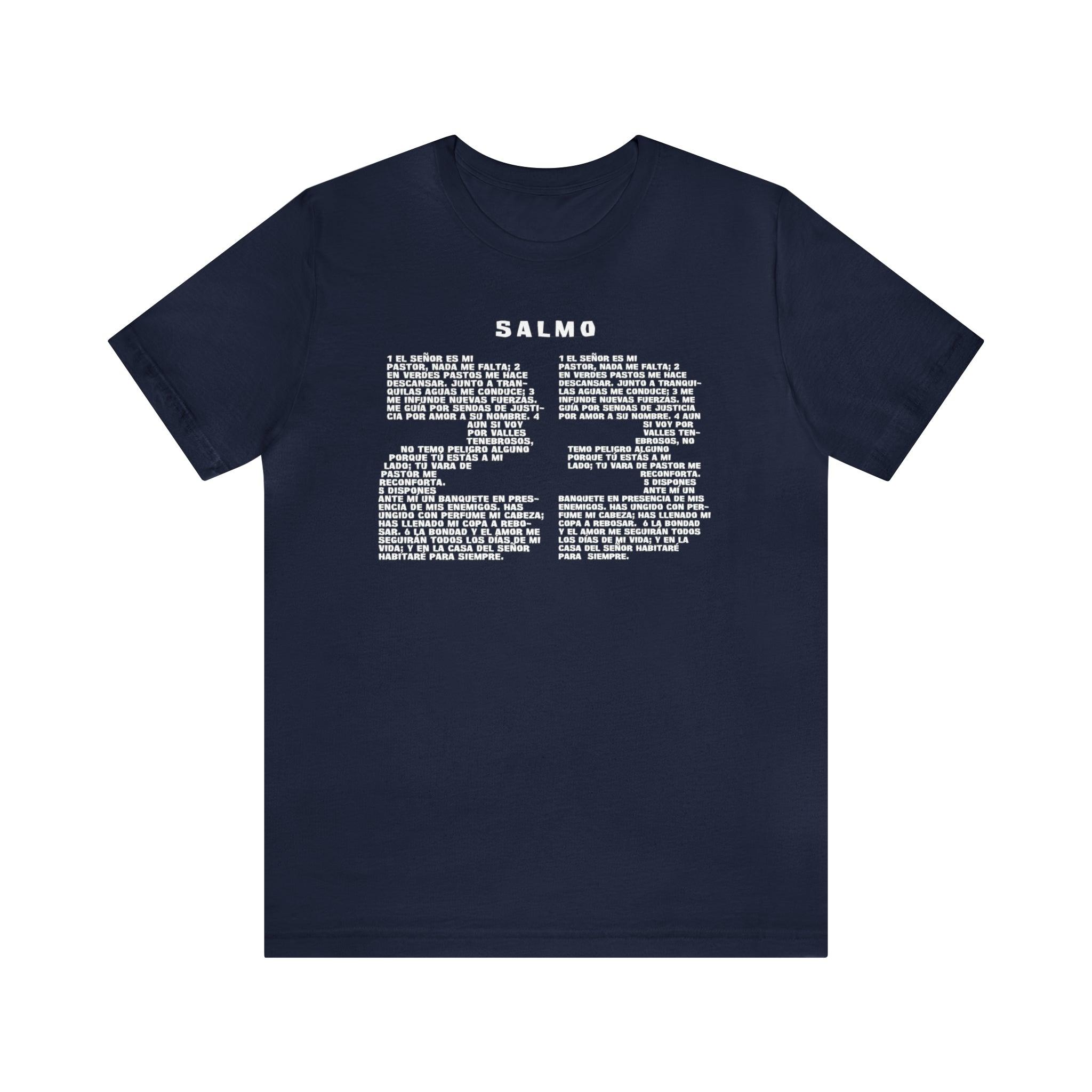 Camiseta Salmo 23 | Diseño Inspirado | Texto del Salmo 23 (Psalm23 Tee in Spanish) - Encore2woNavyS