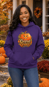 Carved by Grace Christian Fall Hoodie – Ezekiel 36:26 Pumpkin Sweatshirt - Encore2woPurpleS