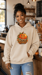 Carved by Grace Christian Fall Hoodie – Ezekiel 36:26 Pumpkin Sweatshirt - Encore2woSandS