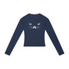 Cat Eyes Women’s Slim Raglan Long Sleeve T-Shirt - Encore2woNavy BlueS