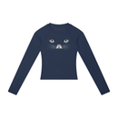 Cat Eyes Women’s Slim Raglan Long Sleeve T-Shirt - Encore2woNavy BlueS