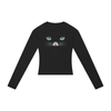 Cat Eyes Women’s Slim Raglan Long Sleeve T-Shirt - Encore2woBlackS
