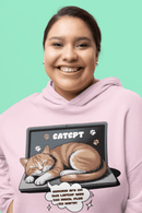 CatCPT Funny Cat Laptop Graphic Tee Tech Humor T Shirt - Encore2woLight PinkS