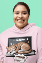 CatCPT Funny Cat Laptop Graphic Tee Tech Humor T Shirt - Encore2woLight PinkS