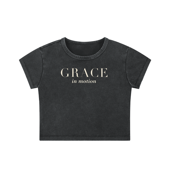 Grace in Motion Women’s Snow-Washed Crop Top