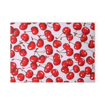 Cherry Glass Kitchen Cutting Board - Functional & Decorative - Encore2wo8" x 11"Rectangle