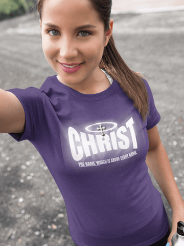 Christ Above All Philippians 2 9 Christian Graphic Tee - Encore2woTeam PurpleS