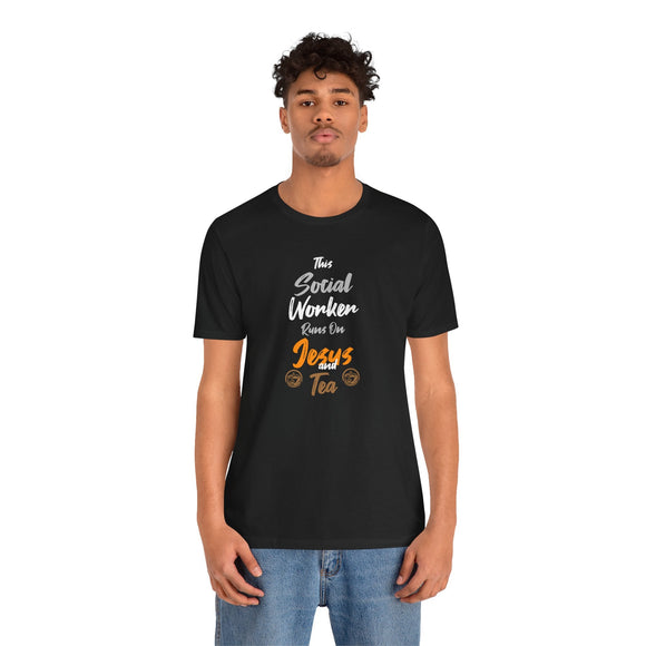 Christian Social Worker Tee Funny Tea Lover Career Gift Shirt - Encore2woBlackS