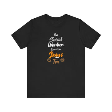 Christian Social Worker Tee Funny Tea Lover Career Gift Shirt - Encore2woBlackS
