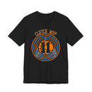 Clutch MVP Basketball Tee – Retro Orange & Blue Hoop Graphic - Encore2woNavyS