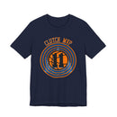 Clutch MVP Basketball Tee – Retro Orange & Blue Hoop Graphic - Encore2woNavyS