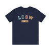 Colorful LCSW Graphic Tee Licensed Clinical Social Worker Shirt - Encore2woNavyS