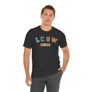 Colorful LCSW Graphic Tee Licensed Clinical Social Worker Shirt - Encore2woTeam PurpleS