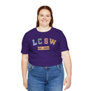 Colorful LCSW Graphic Tee Licensed Clinical Social Worker Shirt - Encore2woTeam PurpleS