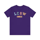 Colorful LCSW Graphic Tee Licensed Clinical Social Worker Shirt - Encore2woTeam PurpleS