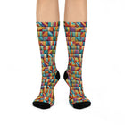 Colorful Patchwork Crew Socks - Encore2woWhiteOne size3/4 Crew