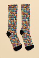 Colorful Patchwork Crew Socks - Encore2woWhiteOne size3/4 Crew