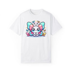 Comfort Colors Kawaii Butterfly Garment - Dyed T-Shirt - Encore2woWhiteS