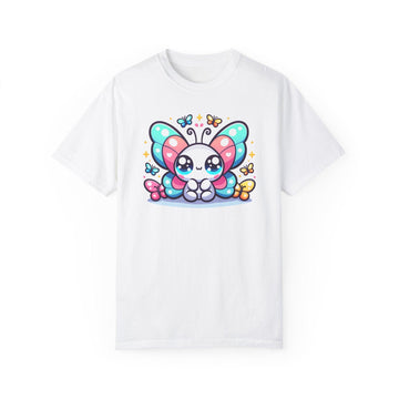 Comfort Colors Kawaii Butterfly Garment - Dyed T-Shirt - Encore2woWhiteS