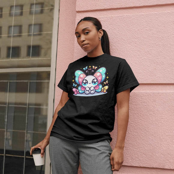 Comfort Colors Kawaii Butterfly Garment - Dyed T-Shirt - Encore2woWhiteS