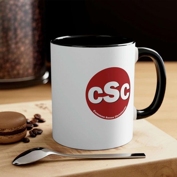 Common Sense Christianity CSC Accent Coffee Mug, 11oz - Encore2woBlack11oz