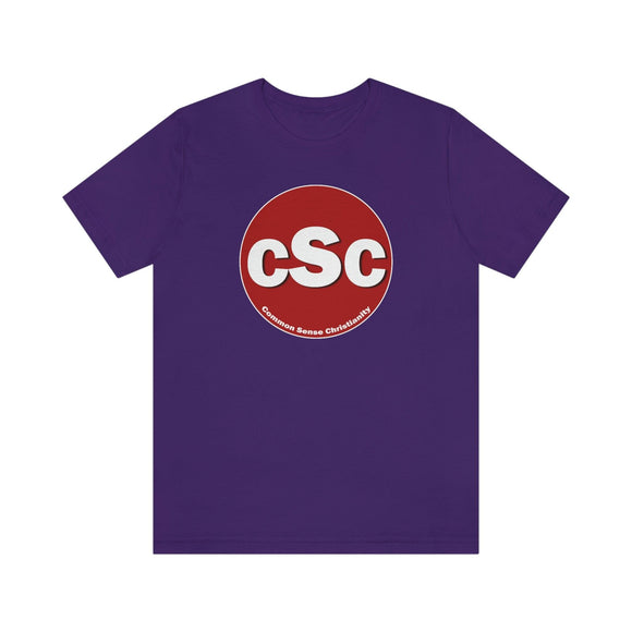 Common Sense Christianity (CSC) Logo Unisex Tee - Encore2woTeam PurpleS